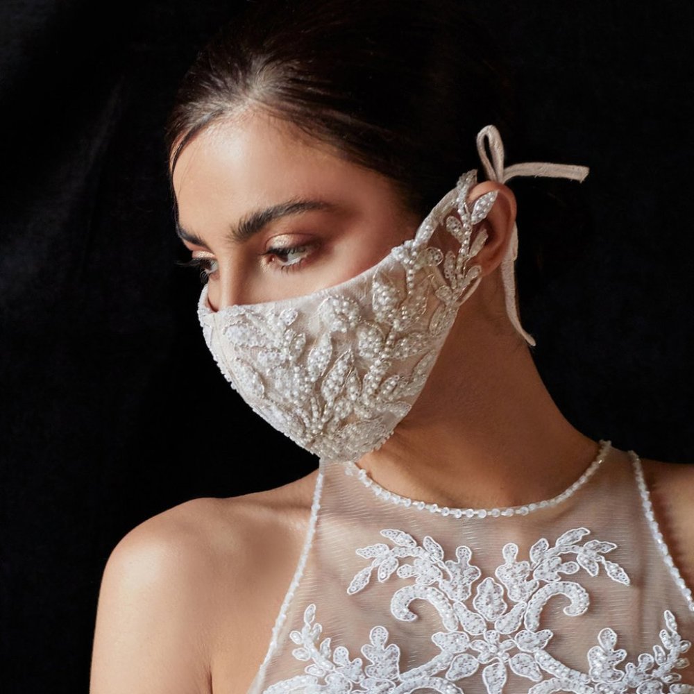 3 Piece Pack-Beaded Fashion Mask ALMK04W